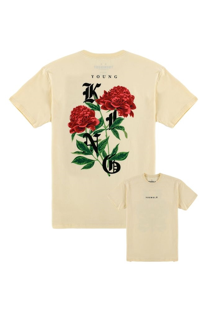 Online No Tax Sales Young LA Shirts - Mens 453 Young King Tees Off-White