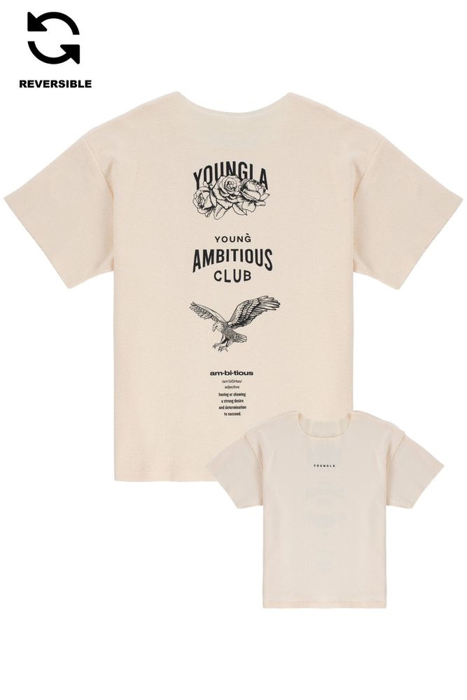 Young LA Shirts Deals - Mens 455 Reversible Immortal Tee Off-White